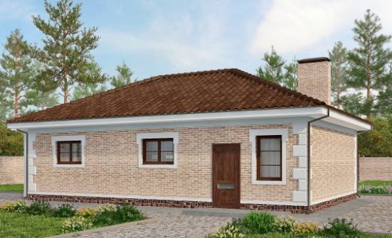 070-005-П Проект гаража из кирпича Улан-Удэ | Проекты одноэтажных домов от House Expert