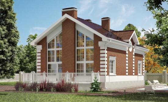 160-009-П Проект двухэтажного дома мансардный этаж, классический загородный дом из блока Гусиноозерск | Проекты домов от House Expert