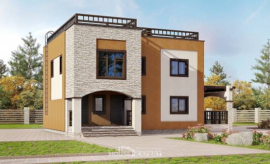 150-010-Л Проект двухэтажного дома, недорогой коттедж из кирпича Гусиноозерск | Проекты домов от House Expert