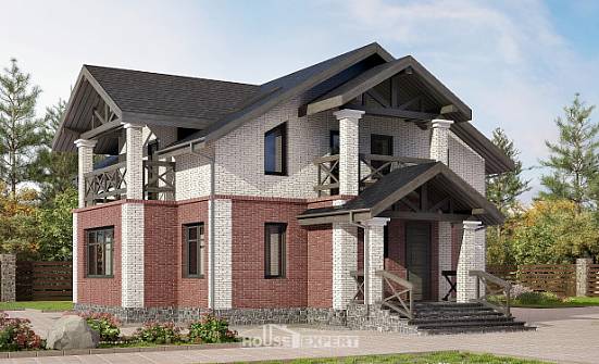 160-014-Л Проект двухэтажного дома, бюджетный домик из бризолита Гусиноозерск | Проекты домов от House Expert
