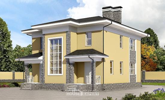 155-011-Л Проект двухэтажного дома, доступный дом из керамзитобетонных блоков Северобайкальск | Проекты домов от House Expert