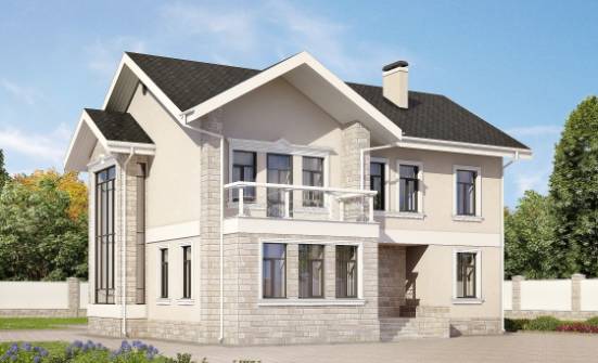 170-008-Л Проект двухэтажного дома, классический домик из газосиликатных блоков Северобайкальск | Проекты домов от House Expert