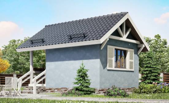 020-001-П Проект одноэтажного дома, эконом коттедж из бревен Гусиноозерск | Проекты домов от House Expert
