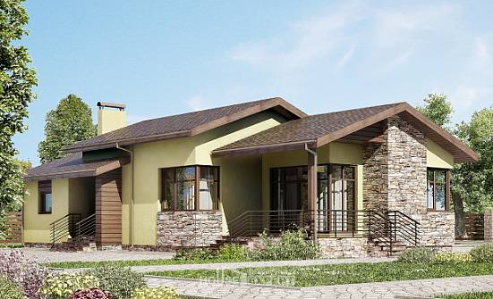 130-007-Л Проект одноэтажного дома, бюджетный коттедж из газосиликатных блоков Гусиноозерск | Проекты домов от House Expert