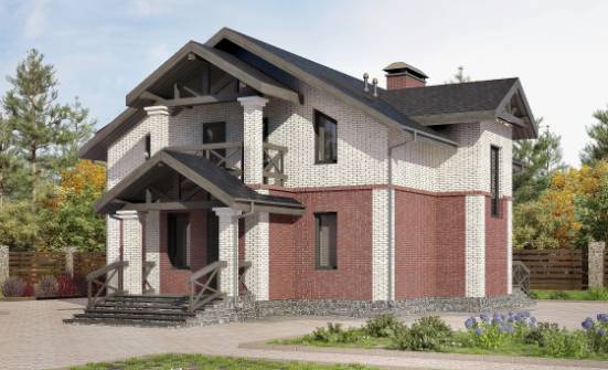160-014-Л Проект двухэтажного дома, бюджетный домик из бризолита Гусиноозерск | Проекты домов от House Expert