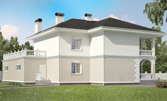 340-002-П Проект двухэтажного дома, гараж, просторный коттедж из кирпича Гусиноозерск | Проекты домов от House Expert