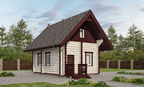 035-001-Л Проект бани из бревен Гусиноозерск | Проекты домов от House Expert