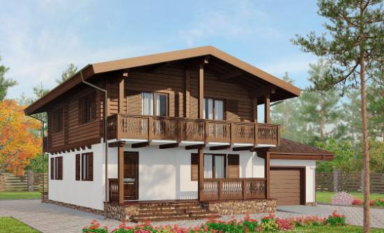 200-011-П Проект двухэтажного дома мансардный этаж, уютный загородный дом из блока Улан-Удэ | Проекты домов от House Expert