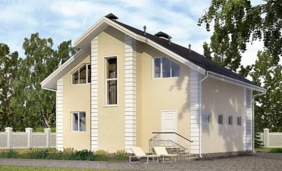 150-002-Л Проект двухэтажного дома с мансардой и гаражом, недорогой домик из керамзитобетонных блоков Гусиноозерск | Проекты домов от House Expert