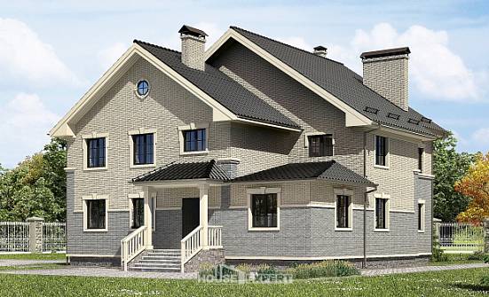 300-004-П Проект двухэтажного дома, классический дом из бризолита Улан-Удэ | Проекты домов от House Expert