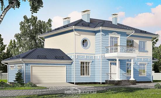 285-003-Л Проект двухэтажного дома, гараж, огромный домик из кирпича Гусиноозерск | Проекты домов от House Expert