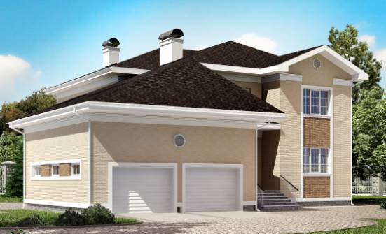 335-001-Л Проект двухэтажного дома, гараж, современный дом из кирпича Гусиноозерск | Проекты домов от House Expert