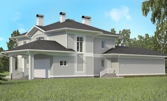 360-001-П Проект двухэтажного дома и гаражом, огромный дом из кирпича Северобайкальск | Проекты домов от House Expert