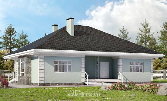 135-003-Л Проект одноэтажного дома, компактный загородный дом из блока Гусиноозерск | Проекты домов от House Expert