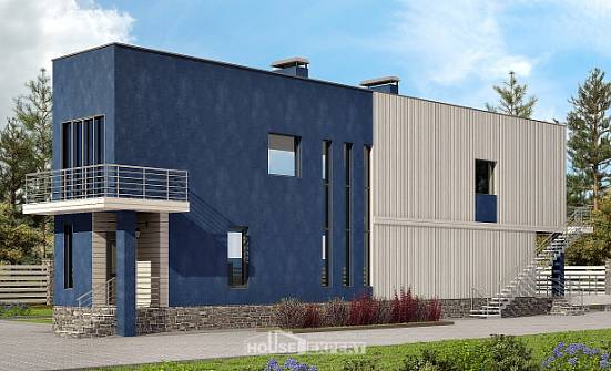 100-003-П Проект двухэтажного дома, бюджетный домик из поризованных блоков Северобайкальск | Проекты домов от House Expert