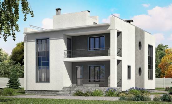 255-001-П Проект двухэтажного дома, гараж, современный домик из арболита Улан-Удэ | Проекты домов от House Expert