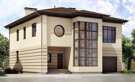 300-006-П Проект двухэтажного дома и гаражом, просторный коттедж из кирпича Улан-Удэ | Проекты домов от House Expert