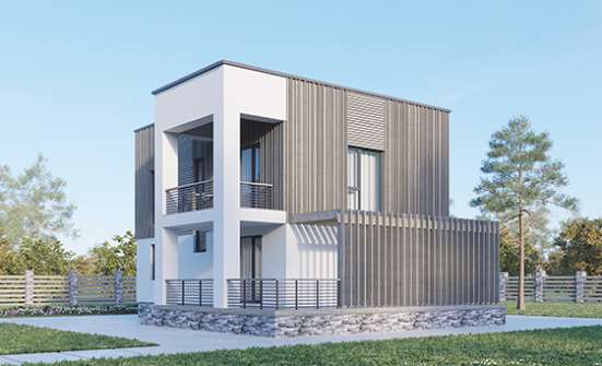 150-017-П Проект двухэтажного дома, доступный загородный дом из поризованных блоков Улан-Удэ | Проекты домов от House Expert