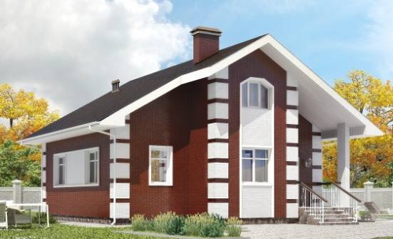 115-001-П Проект двухэтажного дома с мансардным этажом, небольшой дом из арболита Гусиноозерск | Проекты домов от House Expert