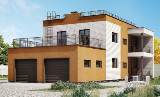 180-012-П Проект двухэтажного дома, гараж, современный домик из кирпича Улан-Удэ | Проекты домов от House Expert