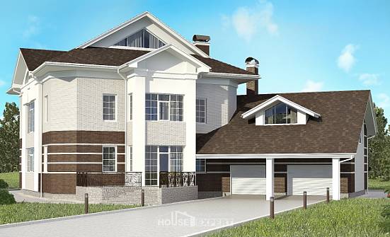 410-001-П Проект двухэтажного дома и гаражом, огромный домик из кирпича Гусиноозерск | Проекты домов от House Expert