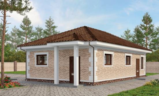070-005-П Проект гаража из кирпича Улан-Удэ | Проекты одноэтажных домов от House Expert