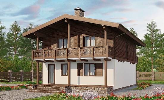 150-016-Л Проект двухэтажного дома с мансардой, красивый загородный дом из газобетона Гусиноозерск | Проекты домов от House Expert