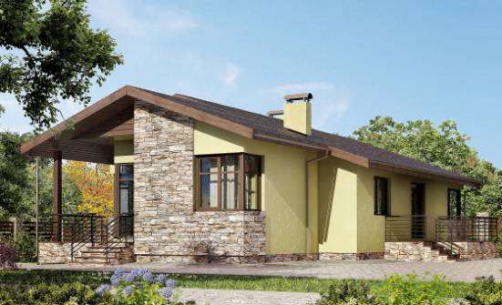 130-007-Л Проект одноэтажного дома, бюджетный коттедж из газосиликатных блоков Гусиноозерск | Проекты домов от House Expert