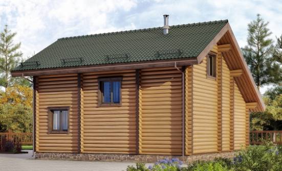 110-005-П Проект двухэтажного дома с мансардой, красивый коттедж из бревен Северобайкальск | Проекты домов от House Expert
