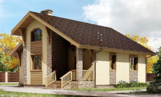 080-002-П Проект одноэтажного дома, простой коттедж из газобетона Гусиноозерск | Проекты домов от House Expert