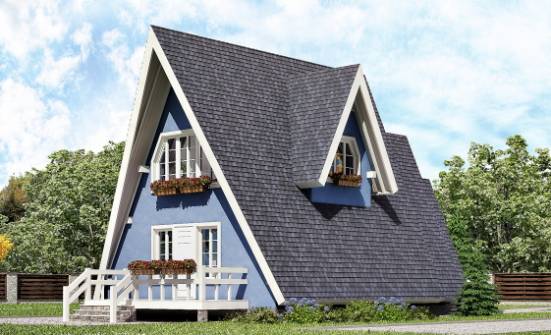 100-002-П Проект двухэтажного дома с мансардой, недорогой дом из дерева Северобайкальск | Проекты домов от House Expert