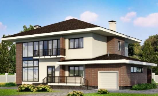 275-002-П Проект двухэтажного дома, гараж, огромный коттедж из кирпича Северобайкальск | Проекты домов от House Expert