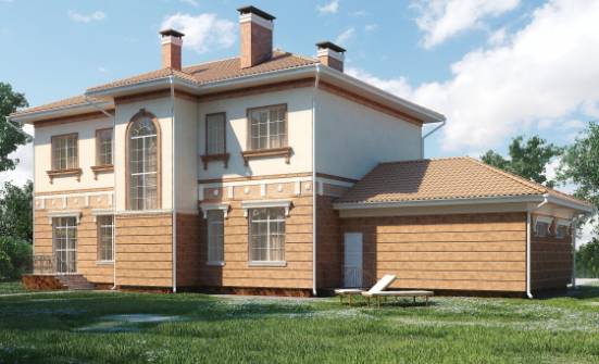 285-001-Л Проект двухэтажного дома и гаражом, красивый коттедж из кирпича Северобайкальск | Проекты домов от House Expert
