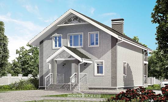 150-007-П Проект двухэтажного дома с мансардным этажом, недорогой домик из поризованных блоков Северобайкальск | Проекты домов от House Expert