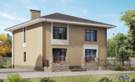 180-015-Л Проект двухэтажного дома, доступный дом из блока Гусиноозерск | Проекты домов от House Expert