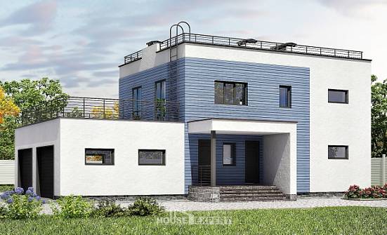 180-012-Л Проект двухэтажного дома и гаражом, уютный домик из кирпича Северобайкальск | Проекты домов от House Expert