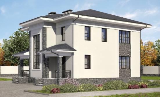 155-011-П Проект двухэтажного дома, недорогой загородный дом из поризованных блоков Гусиноозерск | Проекты домов от House Expert