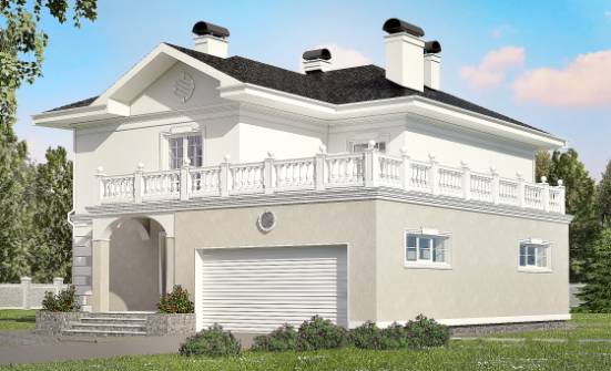 340-002-П Проект двухэтажного дома, гараж, просторный коттедж из кирпича Гусиноозерск | Проекты домов от House Expert