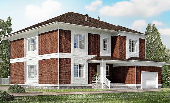 315-001-П Проект двухэтажного дома, гараж, огромный загородный дом из кирпича Северобайкальск | Проекты домов от House Expert