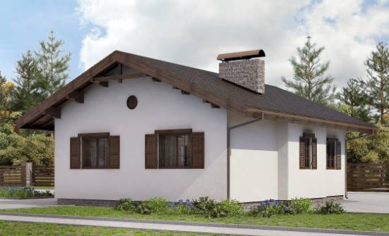 090-002-П Проект одноэтажного дома, уютный загородный дом из кирпича Гусиноозерск | Проекты домов от House Expert