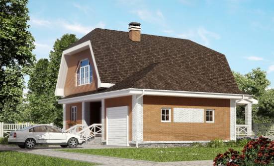 160-006-П Проект двухэтажного дома с мансардным этажом и гаражом, простой дом из бризолита Гусиноозерск | Проекты домов от House Expert