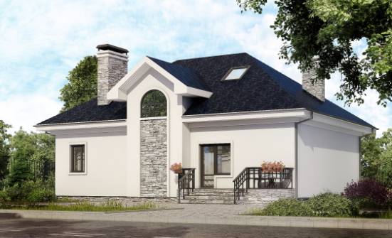 150-008-П Проект двухэтажного дома с мансардой, бюджетный коттедж из пеноблока Гусиноозерск | Проекты домов от House Expert
