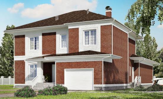 315-001-П Проект двухэтажного дома, гараж, огромный загородный дом из кирпича Северобайкальск | Проекты домов от House Expert