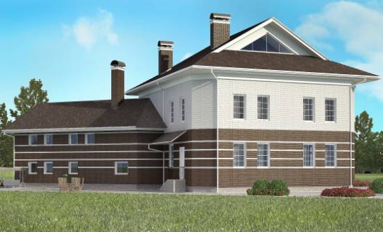 410-001-П Проект двухэтажного дома и гаражом, огромный домик из кирпича Гусиноозерск | Проекты домов от House Expert