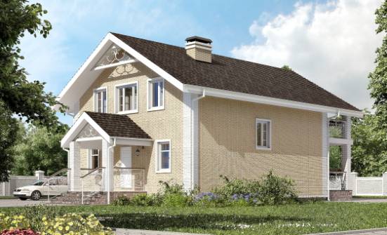 150-007-Л Проект двухэтажного дома мансардный этаж, бюджетный домик из твинблока Северобайкальск | Проекты домов от House Expert