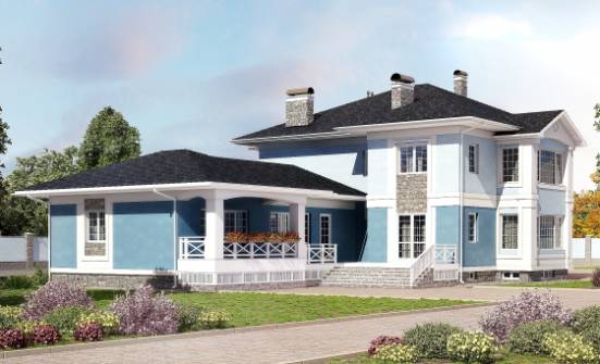 620-001-П Проект трехэтажного дома и гаражом, современный дом из газосиликатных блоков Гусиноозерск | Проекты домов от House Expert