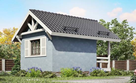 020-001-П Проект одноэтажного дома, эконом коттедж из бревен Гусиноозерск | Проекты одноэтажных домов от House Expert