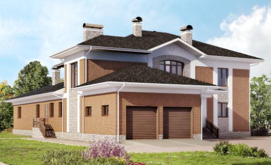 520-002-Л Проект трехэтажного дома, гараж, огромный загородный дом из бризолита Северобайкальск | Проекты домов от House Expert