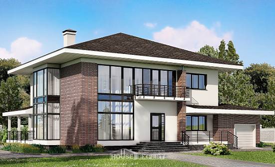 275-002-П Проект двухэтажного дома, гараж, огромный коттедж из кирпича Северобайкальск | Проекты домов от House Expert