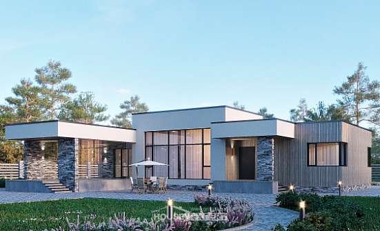 175-001-Л Проект одноэтажного дома, экономичный коттедж из газобетона Гусиноозерск | Проекты домов от House Expert